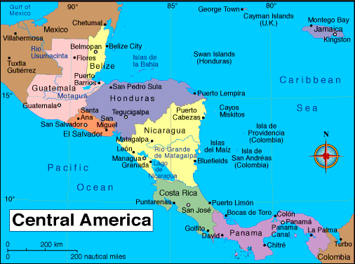 Central America Map